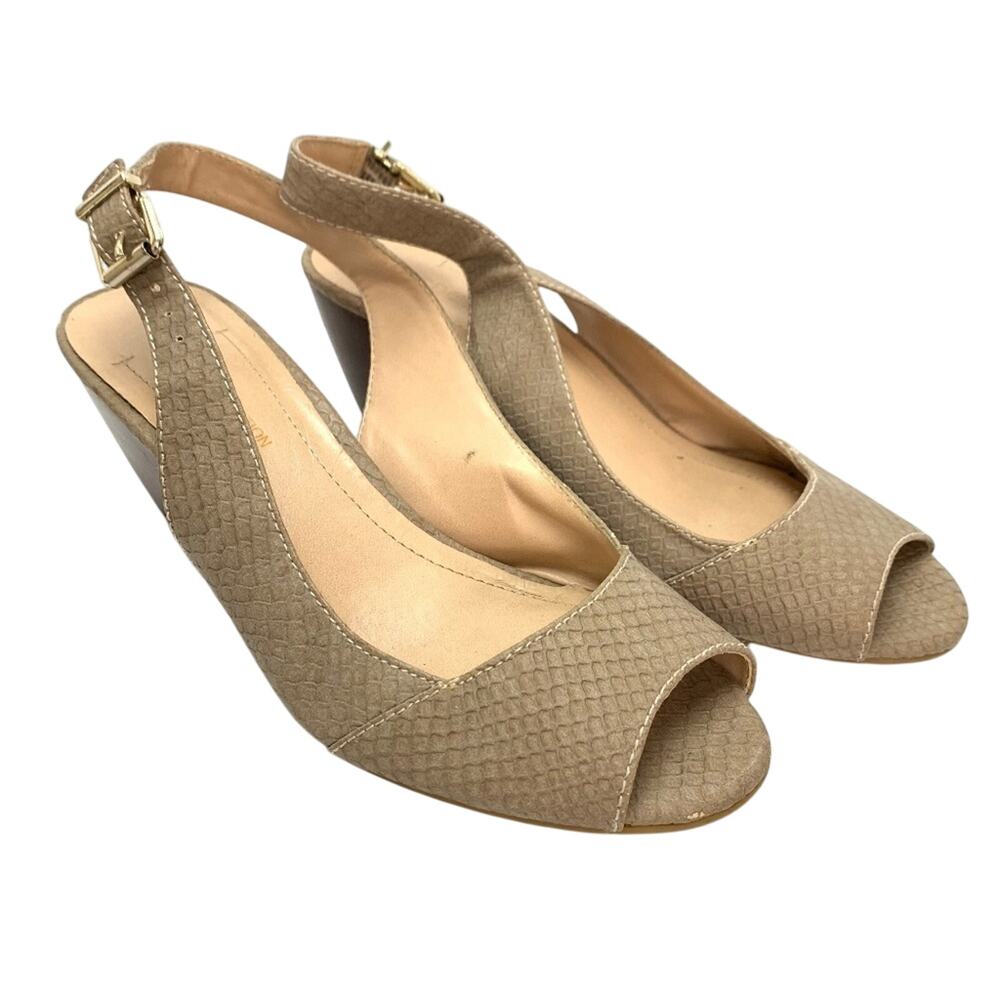 BCBGENERATION BCBG Slingback Wedge Sandals Womens Shoes sz 6.5